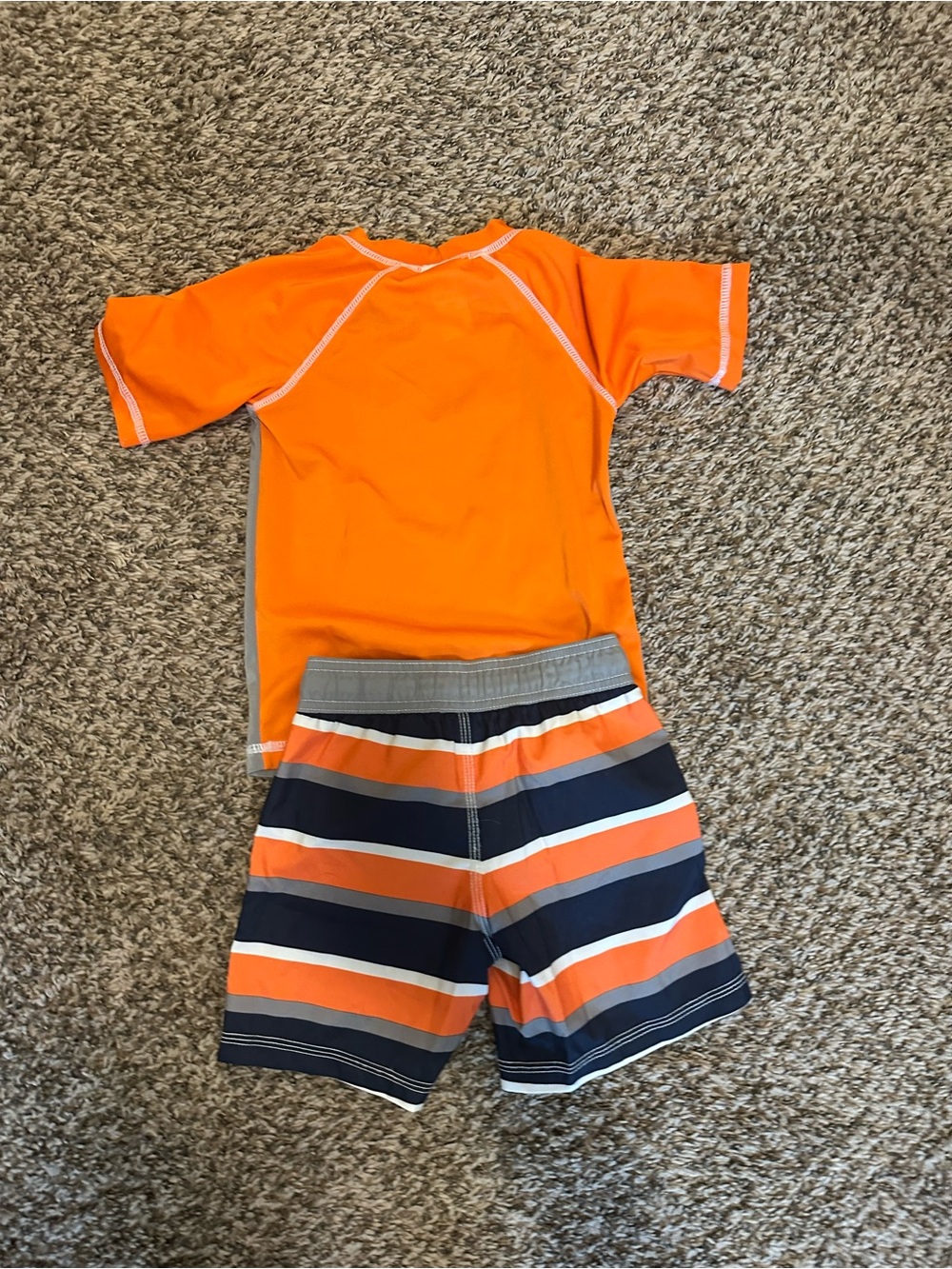 Gymboree Orange & Gray Shark Surf Rashguard Set - Picture 3 of 3